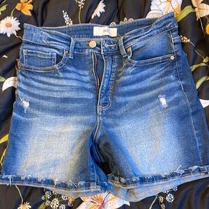 BKE high waisted denim shorts